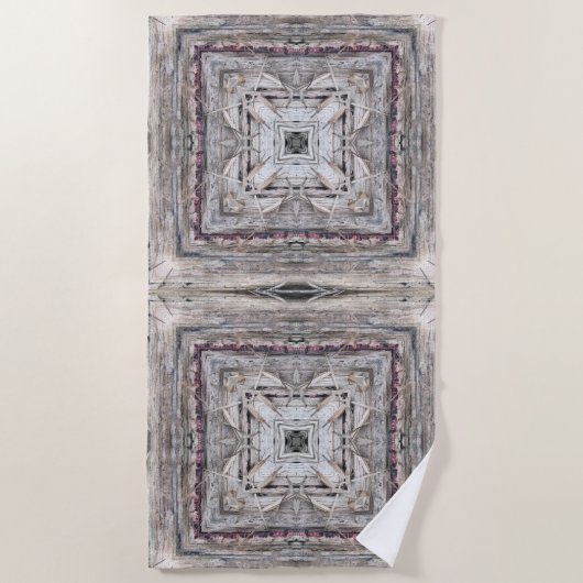 Hübsches rosafarbenes Aztekemuster Inspiriert Must Strandtuch (Vorderseite)