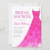 Hübsches rosafarbenes Brautparty Einladung (Vorderseite)