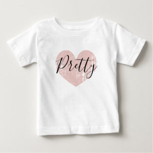 Hübsches, rosafarbenes Herz-Babyshirt für süße Mäd Baby T-shirt