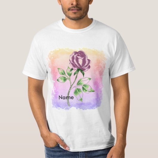 Hübsches Rose T-Shirt (Vorderseite)