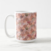 Hübsches Rosen-Goldmeerjungfrau-Monogramm Kaffeetasse (Links)