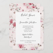 Hübsches Rosengarten Brautparty Einladung (Vorne/Hinten)