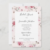 Hübsches Rosengarten Brautparty Einladung (Vorderseite)