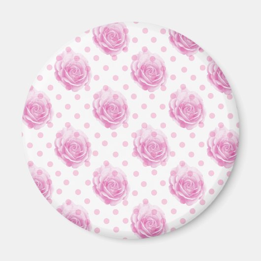 Hübsches Rosenmuster Magnet (Vorne)