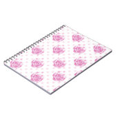 Hübsches Rosenmuster Notizblock (Linke Seite)