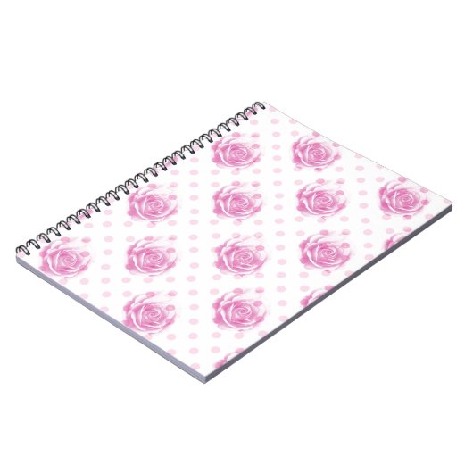 Hübsches Rosenmuster Notizblock (Linke Seite)