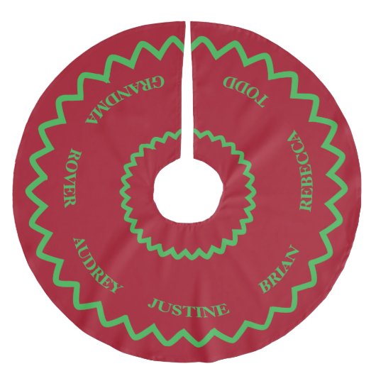 Hübsches Rot- und Grünes Baumrock mit Namen Polyester Weihnachtsbaumdecke (Vorderseite)