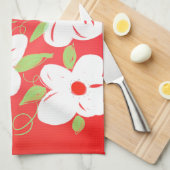 Hübsches Rot-Weiß-Teetuch Geschirrtuch (Viertel Falte)