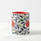Hübsches rotes Blumenmuster Tasse (Zentrum)