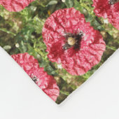 Hübsches Rotes Mohn Blume Macro Fleece Blanket (Ecke)