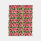 Hübsches Rotes Mohn Blume Macro Fleece Blanket (Vorderseite)