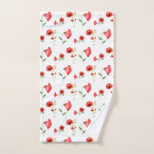 Hübsches rotes Muster Badhandtuch Set (Handtuch)