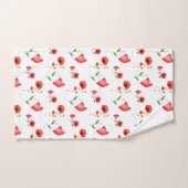 Hübsches rotes Muster Badhandtuch Set (Handtuch)