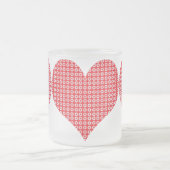 Hübsches rotes Muster Liebe Herz-Tasse Mattglastasse (Mittel)