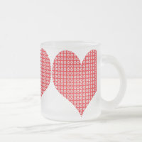 Hübsches rotes Muster Liebe Herz-Tasse