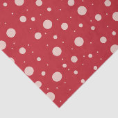 Hübsches rotes Tissue Paper mit rosa Polka-Punkten Seidenpapier (Ausschnitt)
