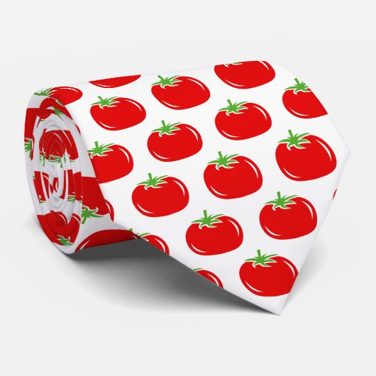 Hübsches rotes Tomatenmuster Krawatte (Gerollt)