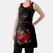 Hübsches Rotgold-Rose-Schmetterlingsmonogramm Schürze (InSitu)