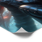 Hübsches rothaariges Elf-Mädchen mit durchdringend Poster (Ecke)