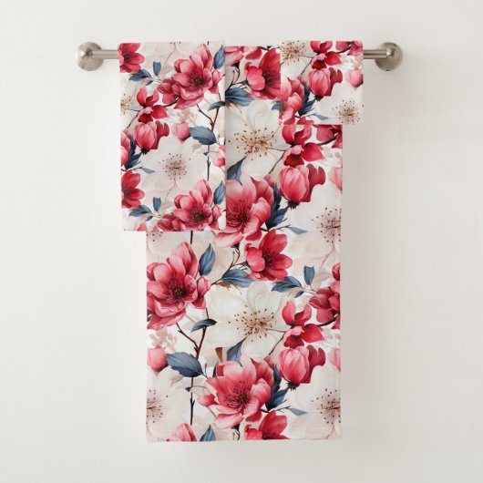 Hübsches Rotkrebsmuster Badhandtuch Set (Insitu)