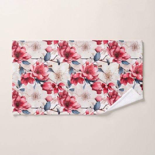 Hübsches Rotkrebsmuster Badhandtuch Set (Handtuch)