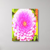Hübsches Round Pink Zinnia im Sommergarten Leinwanddruck (Vorderseite)