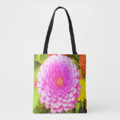 Hübsches Round Pink Zinnia im Sommergarten Tasche (Vorderseite)
