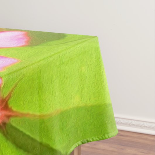 Hübsches Round Pink Zinnia im Sommergarten Tischdecke (Beispiel)