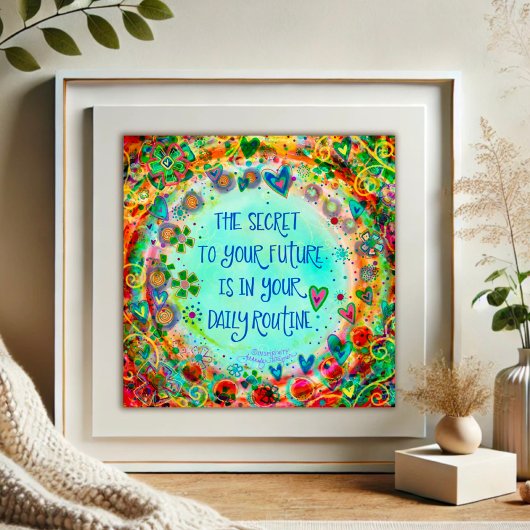 Hübsches Routineangebot Abstrakter BlumenInspirier Poster