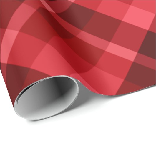 Hübsches Ruby Red Kariert Patternpapier Geschenkpapier (Rolleneckpunkt)