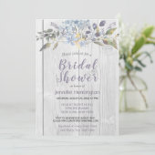 Hübsches rustikales Barnwood Brautparty Einladung (Stehend Vorderseite)