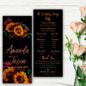 Hübsches Rustikales Burnt Orange Floral Wedding Pr Einladung