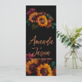 Hübsches Rustikales Burnt Orange Floral Wedding Pr Einladung (Stehend Vorderseite)