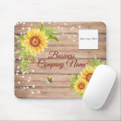 Hübsches rustikales Gelbblütengeschäft Mousepad (Mit Mouse)