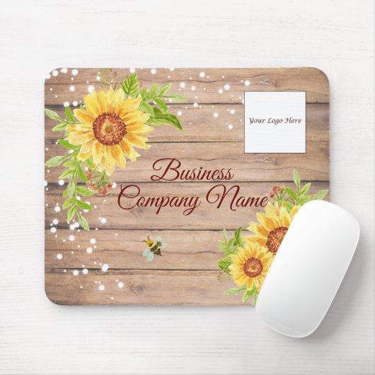 Hübsches rustikales Gelbblütengeschäft Mousepad (Mit Mouse)