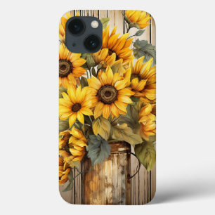 Hübsches rustikales Land Sonnenblumen Blumen Blume Case-Mate iPhone Hülle