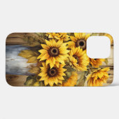 Hübsches rustikales Land Sonnenblumen Blumen Blume Case-Mate iPhone Hülle (Rückseite (Horizontal))