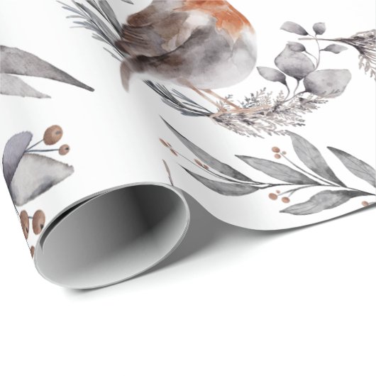 Hübsches rustikales Winterspießgeschenk Geschenkpapier (Rolleneckpunkt)