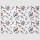 Hübsches rustikales Winterspießgeschenk Seidenpapier (Vorderseite)