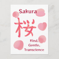 Hübsches Sakura-Kanji mit Hanakotoba