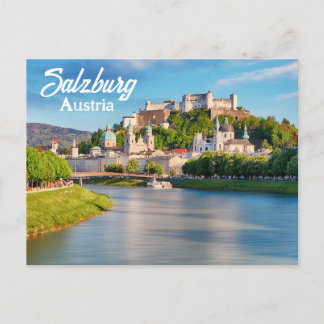 Hübsches Salzburg mit Schloss in Österreich Postkarte
