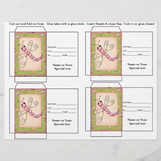 Hübsches Samenpäckchen-Geschenk oder -Mitgebsel Flyer (Vorne)