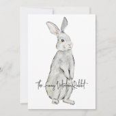 Hübsches Samtkaninchen Einladung (Vorderseite)