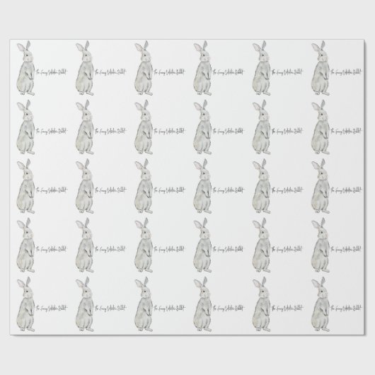 Hübsches Samtkaninchen Geschenkpapier (Flach)