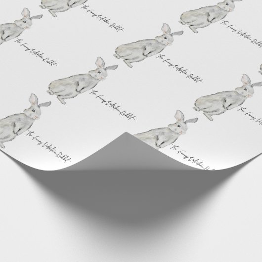 Hübsches Samtkaninchen Geschenkpapier (Ecke)