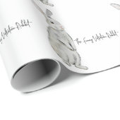Hübsches Samtkaninchen Geschenkpapier (Rolleneckpunkt)