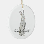 Hübsches Samtkaninchen Keramik Ornament (Rechts)