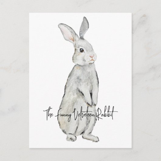 Hübsches Samtkaninchen Postkarte (Vorderseite)