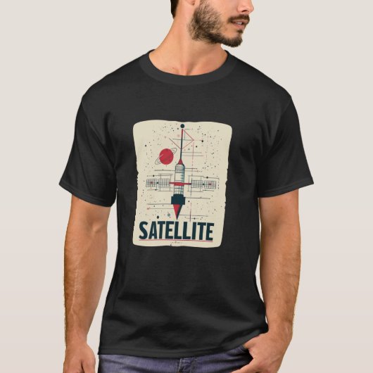 Hübsches Satellitenkostüm für Weltraumliebhaber T-Shirt (Vorderseite)