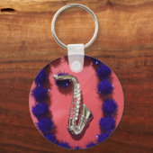 Hübsches Saxophon Schlüsselanhänger (Vorderseite)